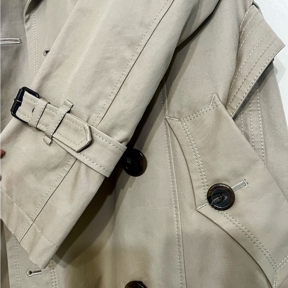 Burberry Beige Double-Breasted Trench Coat Blue Label - Picture 7 of 7